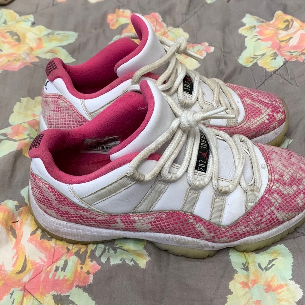 Pink snakeskin Jordan’s